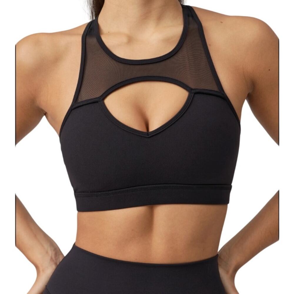 Buffbunny Onyx Black Ambrosia Sports Bra Medium Athleisure Gym Med High Support